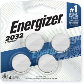 Energizer 2032 Batteries (4 Pack), 3V Lithium Coin Batteries