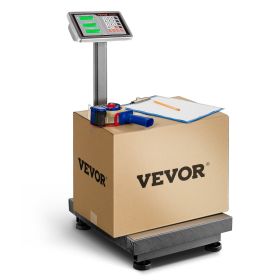 VEVOR Computing Digital Platform Scale, 660 lbs Load, 0.1 lbs Accuracy Computing Floor Scale with LB/KG, Tare, Price Calculator, Stainless Steel High-