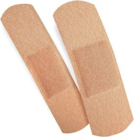 Adhesive Bandages. Pack of 100 Sterile Fabric Bandages 1" x 3" for Wound Protection. Sterile Bandages with Non-Adherent pad. Single use. Individually