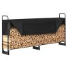 VEVOR 8.5FT Outdoor Firewood Rack with Cover, 102x14.2x46.1 in, Heavy Duty Firewood Holder & 600D Oxford Waterproof Cover for Fireplace, Patio, Indoor