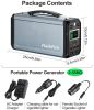 300W Solar Generator, FlashFish 60000mAh Portable Power Station Camping Potable Generator, CPAP Battery Recharged by Solar Panel/Wall Outlet/Car, 110V