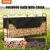 VEVOR 8.5FT Outdoor Firewood Rack with Cover, 102x14.2x46.1 in, Heavy Duty Firewood Holder & 600D Oxford Waterproof Cover for Fireplace, Patio, Indoor