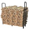 Firewood Log Rack 2500LBS Iron Wood Lumber Storage Stacking Rack 4.03ft Heavy Duty Pile Lumber Storage Holder for Fireplace Firepit