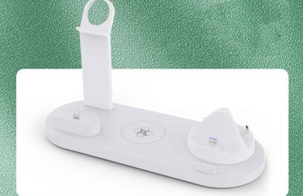 Plastic 3 In 1 Wireless Charger Stand Fast (Option: White-Without wireless charging)