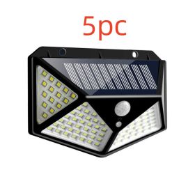 100LED solar wall light (Option: 5PC100 Lamp)