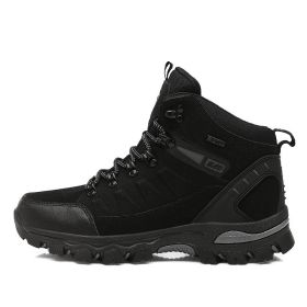 Waterproof Hiking Shoes Men Women Sneakers Mountain Climbing Shoes Outdoor Unisex Sport Hunting Boots Men Trekking Shoes (Color: Black, size: 40)