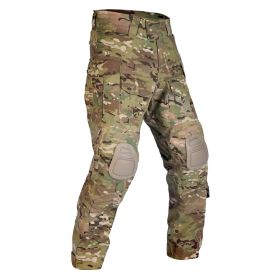 VOTAGOO G3 Combat Pants with Knee Pads Tactical Military Trousers Hunting Multicam Pants for Men Rip-Stop Airsoft Gear (Color: CP, size: 34)