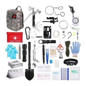 Emergency Survival Kit for Camping Hiking Adventures (Color: Multi-Color, Type: Survival Kit)