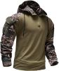 Men's Camouflage Army Tactical T-Shirts Military Shirts Long Sleeve Outdoor T-Shirts Athletic Hoodies